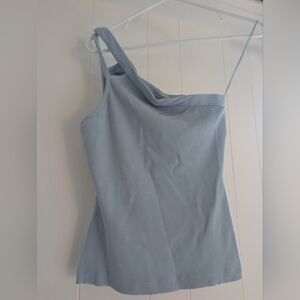 Anthropologie Light Blue One Shoulder Dress